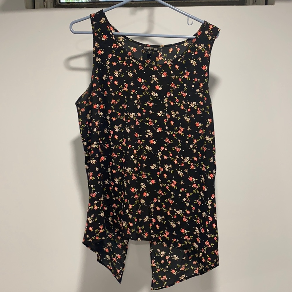 Express silk floral tank